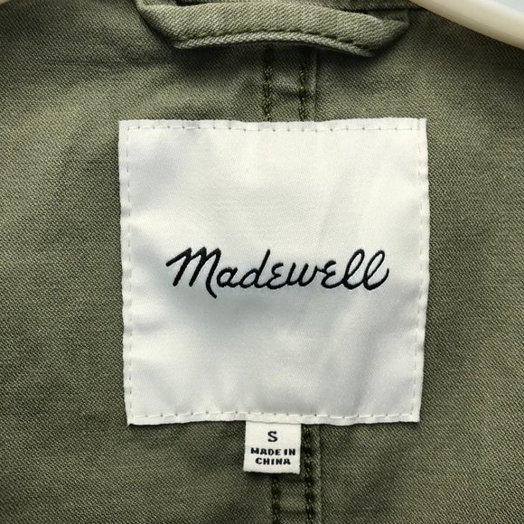 MADEWELL Jacket Anorak Pockets Cotton Safari Shacket Women S Green NEW - Picture 4 of 9